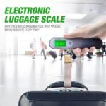 Metal Luggage Weighing Scale, 50 kg Capacity, Accuracy 5 g/10 g, Portable Hanging Digital Weighing Machine, Electronic Weighing Scale for Flight, Travel, Baggage, Cylinders (Colour may var