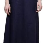 ONE MY CHOICE Women's Black Cotton Petticoat, Full Length A-Line Skirt, Traditional Indian Style (Waist Size up to 50 cm)