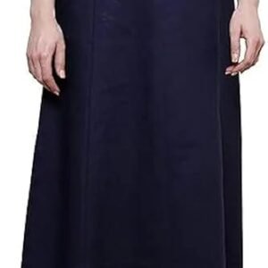 ONE MY CHOICE Women's Black Cotton Petticoat, Full Length A-Line Skirt, Traditional Indian Style (Waist Size up to 50 cm)