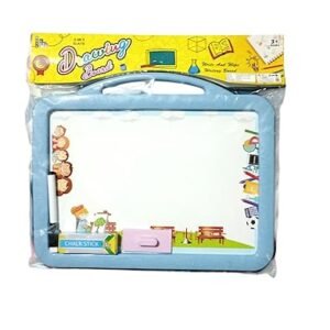 One My Choice 2-in-1 Board for Kids – Magnetic Whiteboard & Chalkboard, 13×10 Inch, Educational Writing & Drawing Board with Markers & Chalks