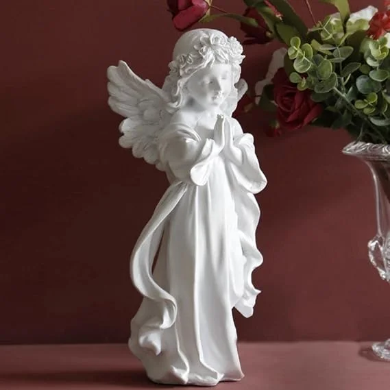 Praying Angel Statue with Wings and Smooth Finishing for Home Decoration, Home Decor