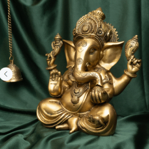 Brass Ganesha Blessing Statue for Mandir