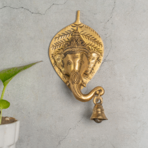 The Advitya Lord Ganesha on Leaf With Bell