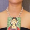 Baroque Blush – Hand painted Necklace
