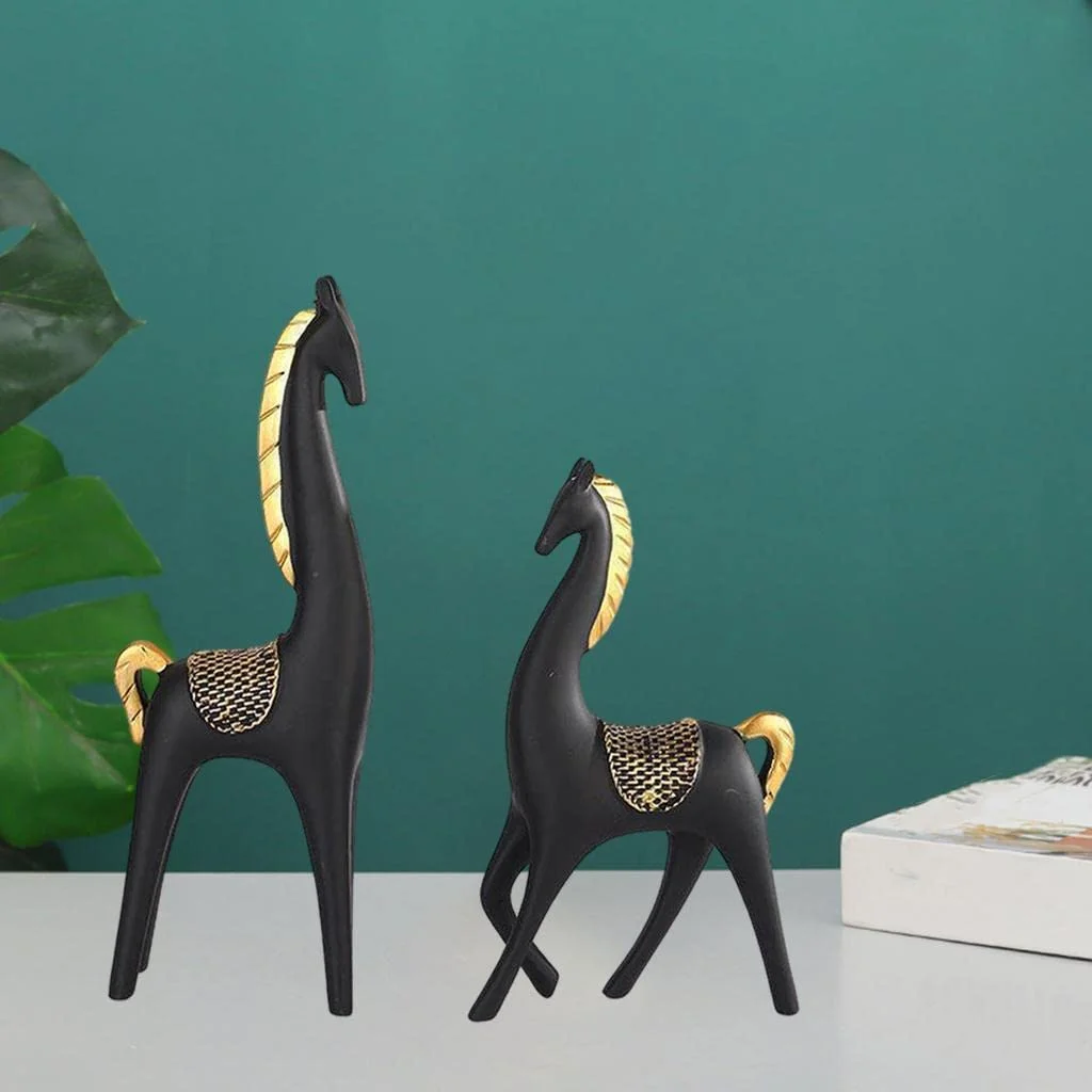 Showpiece Animal FigurineHorse Combo Set Metal Horse Home Decor Item