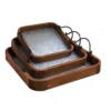 Designer Wooden Serving Tray Set of 3