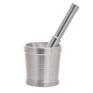Paras Traders okhli and musal/Kitchen Masher, Mortar and Pestle Set/Aluminium Masher/Khallad/khalbatta for Kitchen/Imam dasta/Spice Mixer, (Aluminium)