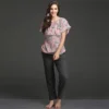 Printed Ruffled Top And Pyjama Set