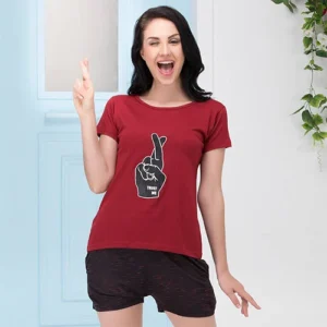 Printed T Shirt & Shorts Set