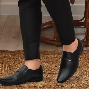WUGO::Latest Trendy Men Formal Shoes|Black Moccasin Shoes|Office Shoes For Men's & Boys-MOCCASIN07-BLK(Black)