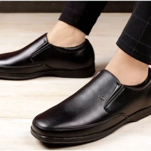 WUGO::Latest Trendy Men Formal Shoes|Black Moccasin Shoes|Office Shoes For Men's & Boys-MOCCASIN05-BLK(Black)
