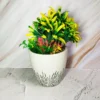 White Leaf design Ceramic Planter
