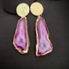 Celestial Slice – Agate Slice Stones Earrings