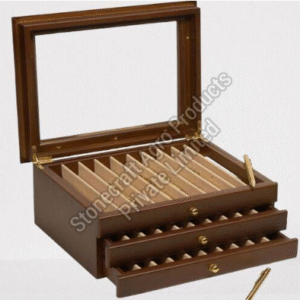 3 Layer Wooden Box Pen Storage Box