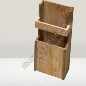 Brown Wooden Newspaper Holder
