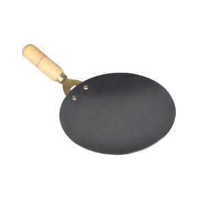PTR Traditional Pure Iron Tawa/Tava for Roti/paratha/Chapati with Wooden Handle (Style 6)