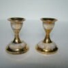 Designer Brass Candle Stands - 6x2x2 Inch , Gold Finish, Handmade Metal Art For Home Decoration, Ideal For Industrial Themes