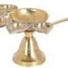 Designer Brass Diya - 6 Inch, Golden | Unique Corrosion & Dust Proof Design, Easy To Clean, Rust Proof