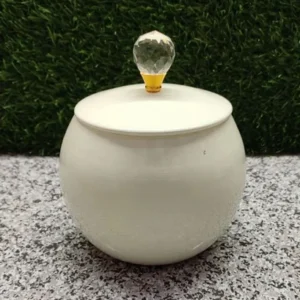 Metal White Enamel Rasgulla Jar/piece