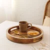 Round Wooden Tray