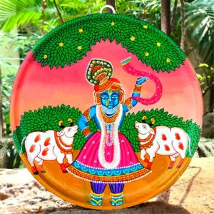 Wooden Hand Painted And Hand Crafted Decorative Wall Plate