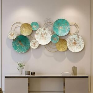 DSH CRAFTING YOUR CURIOSITY Metal Wall Decor Wall Hanging Multi Color Wall Arts for Home Hotel Office Living Room Bedroom (Size 46X19 Inch) Decoration Item