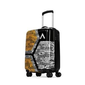 Aristocrat Bruce Cabin Trolley Bag 54cm | Small | Hard Luggage | Smooth 8-Wheel Suitcase | Secure Combination Lock with Sturdy Zipper | Full Fabric Convipack | 3-Year Warranty (Orange)