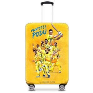 Nasher Miles x Chennai Super Kings (CSK) Eco Friendly Polyester 65 (24 Inch) Medium Protective Luggage Cover (Yellow)