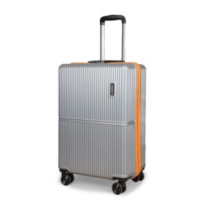 Move-Meant Cabin Polycarbonate Hard Shell Glide Small 55Cm Suitcase 8 Wheels Number Lock Poly Carbonate MAT. Grey for Men & Women | 360 Degree Wheeling System Luggage | Trolley Bags for Travel