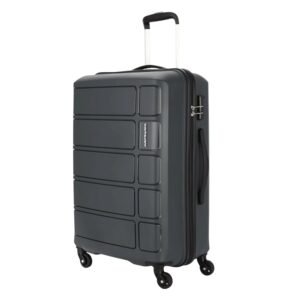 Kamiliant American Tourister Harrier | Cabin Trolley Bag Small Size (56 cms) for Travel| Hard Case Polypropylene (PP) Suitcase | 360° 4-Wheel Luggage Trolley | Combination Lock | Iron Grey