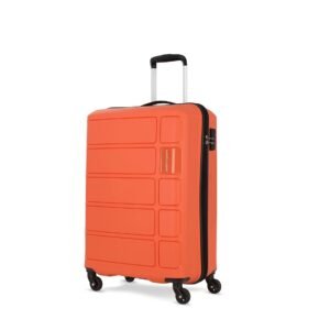 Kamiliant American Tourister Harrier | Cabin Trolley Bag Small Size (56 cms) for Travel| Hard Case Polypropylene (PP) Suitcase | 360° 4-Wheel Luggage Trolley | Combination Lock | Carrot Orange