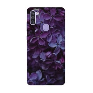 Solimo Plastic Designer Flowers 3D Printed Hard Back Cover Mobile Cover for Samsung Galaxy M11 (Purple)