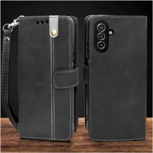 Excelsior Flip Cover for Samsung Galaxy A17, F17 | Premium PU Leather | Full Protection (Black)