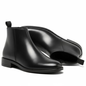 WUGO::Latest Stylish Men's Black Chelsea Boots | Faux Leather Slip-On Ankle Boots | Comfortable Casual & Formal Footwear for Men & Boys