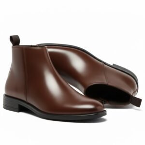 WUGO::Latest Trendy Men’s Brown Chelsea Boots | Premium Faux Leather Ankle Boots | Comfortable Slip-On Footwear for Men's & Boys