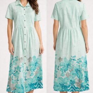 Simora Fashion Cotton Midi With Collor