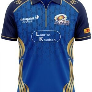 Mumbai Indians 2024 Jersey – Blue & Gold Official Style Cricket T-Shirt
