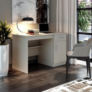 Wakefit Study Table | 1 Yr Warranty | Study Table with Book Shelf, Computer Table for Home Pc, Office Table for Home, Free Installation from Brand, Modern Wobble-Free & Durable Design (Athena - PG)