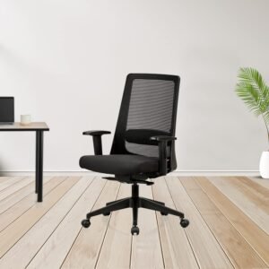 Featherlite Amaze Project Arm Chair (Mid Back - Black)